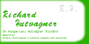 richard hutvagner business card